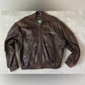 Brown Leather MARC BUCHANAN Péle Pele Jacket Size 48